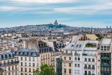Fototapeta na wymiar Beautiful panoramic view of Paris from the Centre Pompidou