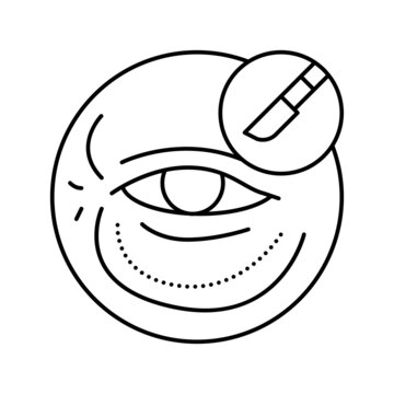 recommend clip art: blepharoplasty surgery line icon vector illustration