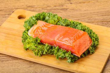 Salmon fillet slice for cooking