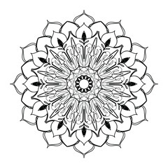 Hand drawn mandala. decoration in ethnic oriental  doodle ornament.