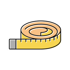 waist tape color icon vector illustration