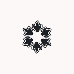 Flower logo icon design template