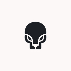 Skull logo icon design template