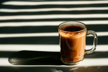 coffee in a glass