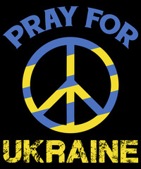 Obraz premium Pray for Ukraine, stop the war, support, save T-shirt design