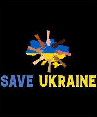 Save Ukraine, stop the war, killing, stand with T-shirt design