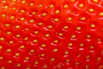 Macro of strawberry.