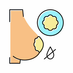 chest pad to keep milk from leaking color icon vector illustration