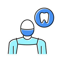 stomatology medical specialist color icon vector illustration