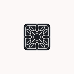 Flower logo icon design template