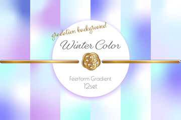 Obraz premium illustrator freeform gradient set blue