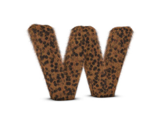 Fur letter W