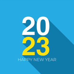 2023 Happy new year creative design background or greeting card. illustrator Vector