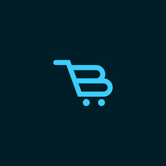trolley b logo. shopping logo © fan dana