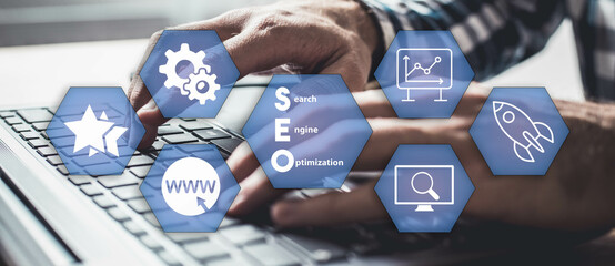 SEO Search engine optimisation digital marketing business technology concept