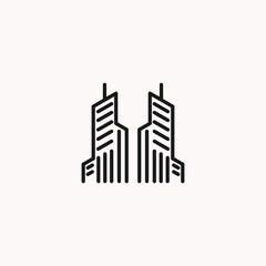 Building logo icon design template