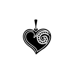 Heart Pendant icon in vector. Logotype