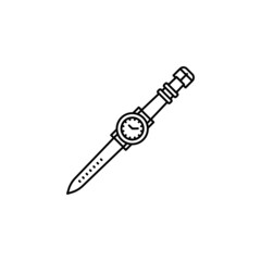 Leather Watch icon in vector. Logotype