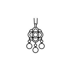Pendant Necklace icon in vector. Logotype