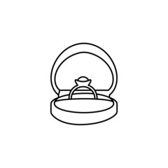 Ring Box icon in vector. Logotype