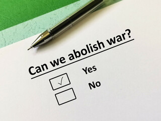 Fototapeta premium Question about war