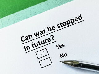Obraz premium Question about war