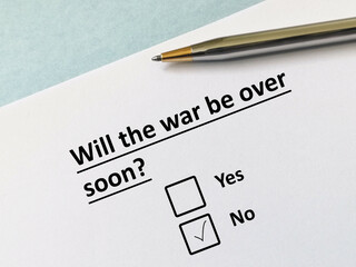 Fototapeta premium Question about war