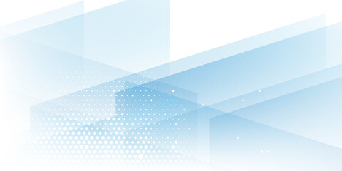 Abstract Modern Background with Lowpoly Element and Halftone with White Blue Gradient Color