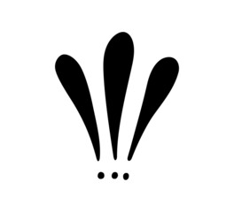 Hand drawn exclamation mark. Hazard warning hand draw symbol. Attention doodle icon. Exclamation mark icon. Vector illustration isolated in doodle style on white background.