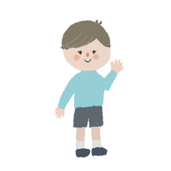 男の子の全身イラスト