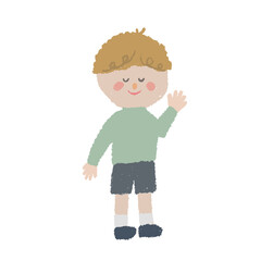男の子の全身イラスト