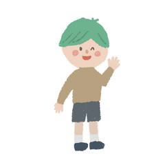 男の子の全身イラスト