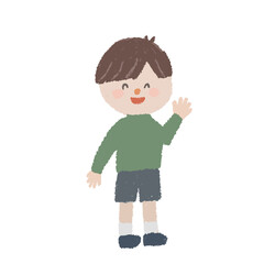 男の子の全身イラスト