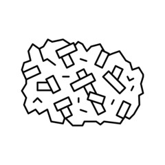 recovered paper line icon vector illustration