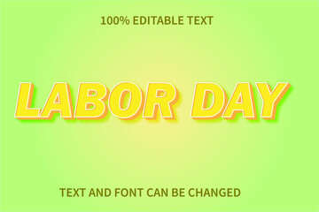 Labor Day Editable Text Effect Retro Style