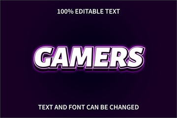 Gamers Editable Text Effect Modern Style