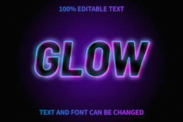 Glow Editable Text Effect Glow Style