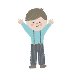 男の子の全身イラスト