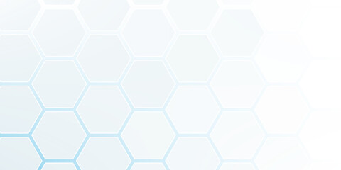 Abstract Modern Background with Hexagon Mosaic Element and White Blue Color Gradient