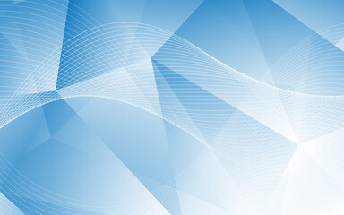 Obraz premium Abstract Modern Background with Lowpoly and Lines Wave Element and White Blue Gradient Color