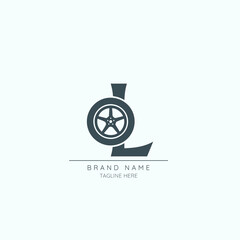 letter L tire logo design vector icon