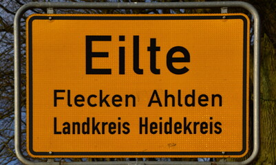 Ortsschild von Eilte, Niedersachsen