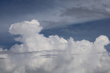 White clouds. Blue sky. Puffy fluffy white clouds. Cumulus cloudscape timelapse. Summer blue sky time lapse. Nature weather blue sky. White clouds background. Cloud time lapse nature background
