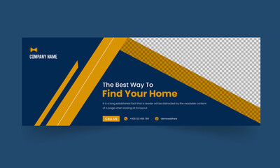Find your home real estate social media cover and banner design