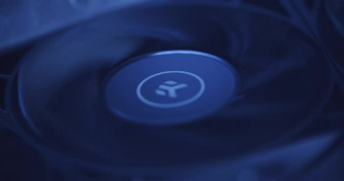 Ventilation fan spinning in computer case