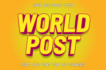 Post Day Editable Text Effect Emboss Style
