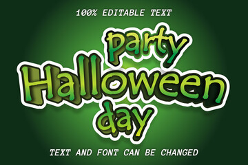 Party Halloween Day Editable Text Effect Moderns Style