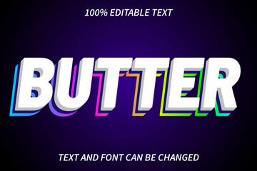 Butter Editable Text Effect Modern Style