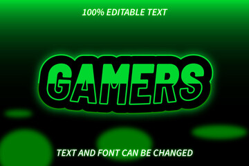 Gamers Editable Text Effect Modern Style