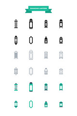 lantern illustration design set